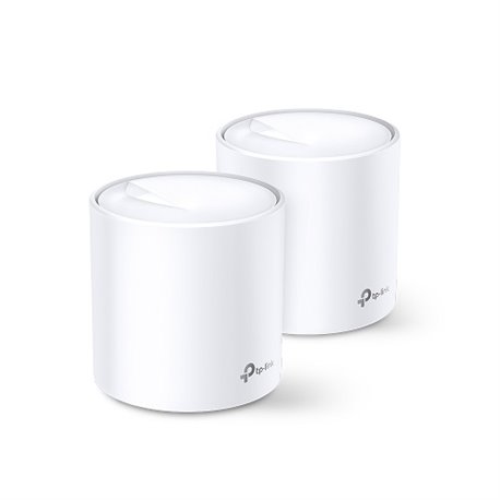 SISTEMA DECO X60 (2 PIEZAS) TP-LINK MESH WI-FI 6 AX3000 (5GHz 2402Mbps+2.4GHz 574Mbps Y 2 RJ45 GIGABIT X PIEZA) MU-MIMO
