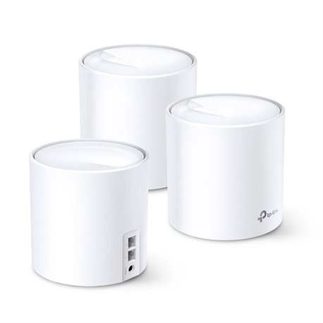 SISTEMA DECO X60 (3 PIEZAS) TP-LINK MESH WI-FI 6 AX3000 (5GHz 2402Mbps+2.4GHz 574Mbps Y 2 RJ45 GIGABIT X PIEZA) MU-MIMO
