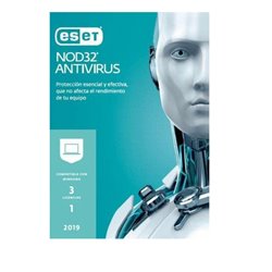 ESET NOD32 ANTIVIRUS 3 LIC 1 AÑO