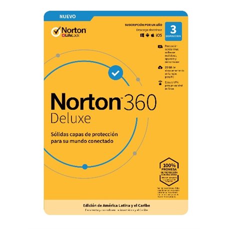 NORTON 360 DELUXE 3 DISPOSITIVOS 1 AÑO