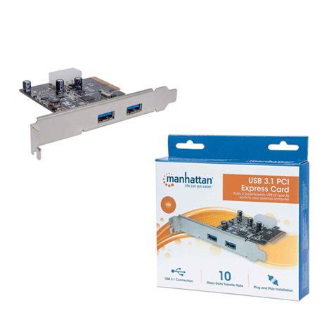 TARJETA MANHATTAN PCI EXPRESS USB 3.1 2 PUERTOS