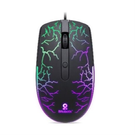 MOUSE BROBOTIX BASICO NEGRO USB RGB STORM