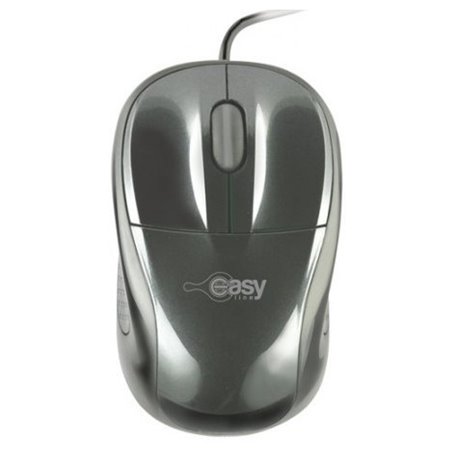 MOUSE ALAMBRICO EASY LINE OPTICO NEGRO BRILLANTE 1000DPI USB