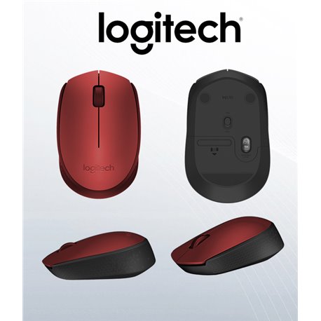 MOUSE LOGITECH M170 INALAMBRICO ROJO