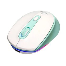 MOUSE INALAMBRICO PERFECT BLANCO GAMER RGB LUMIER RECARGABLE