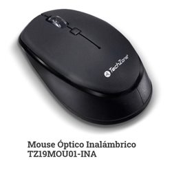 MOUSE TECHZONE INALAMBRICO NEGRO NUEVA GENERACION