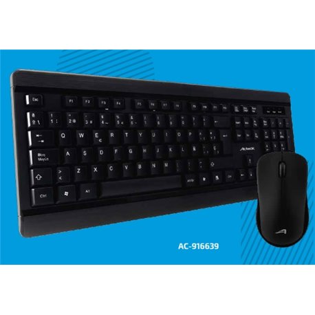 KIT DE TECLADO USB Y MOUSE USB ACTECK NEGRO AC-916639