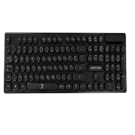 TECLADO PERFECT CHOICE INALAMBRICO BLACK ROUND