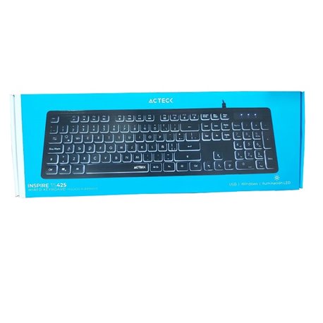 TECLADO ACTECK ALAMBRICO USB TS425 RETROILUMINADO NEGRO