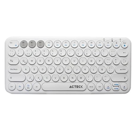TECLADO ACTECK BLUETOOTH MULTIDISPOSITIVOS RECARGABLE HASTA 300 HORAS
