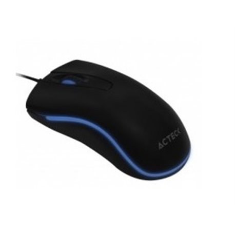 MOUSE ACTECK GAMING X USB LED AZUL 1000DPI NEGRO AC-929677