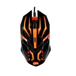 MOUSE BALAM RUSH ALAMBRICO GAMING LED NARANJA STARTER LINE HASTA 1600DPI AJUSTABLES