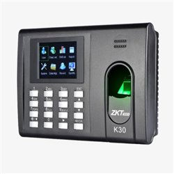 ZK K-30 CONTROL DE ACCESO DE HUELLA Y TARJETAS PARA TIEMPO Y ASISTENCIA CON BATERIA DE RESPALDO/ COMUNICACION TC IP  REPORTES