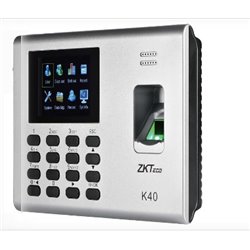 ZK K-40 CONTROL DE ACCESO SIMPLE Y ASISTENCIA / 1000 HUELLAS / PUERTO DE RED / USB / BATERIA INCLUIDA
