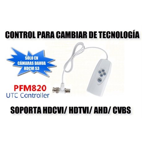 DAHUA PFM820- CONTROL PARA CAMBIAR DE TECNOLOGIA EN CAMARAS DAHUA HDCVI SERIE S3/ HDCVI/ HDTVI/ AHD/ CVB