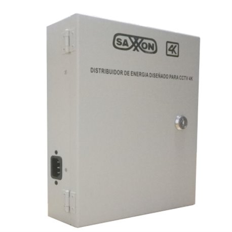 SAXXON PSU1220D16H- FUENTE DE PODER DE 11 A 15 VCD/ 20 AMPERES/ DISTRIBUIDOR PARA 16 CAMARAS/ IDEAL PARA CAMARAS 4K/ 4MP/ FILTRO