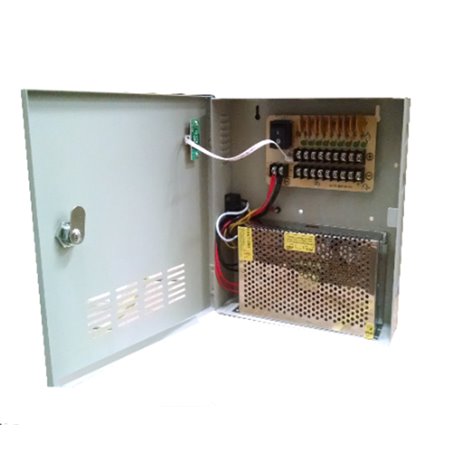 SAXXON PSU12V20A9C- FUENTE DE PODER REGULADA/ 12V/ 20 AMPERES/ DISTRIBUIDOR PARA 9 CAMARAS/ 2.22 AMP POR CANAL