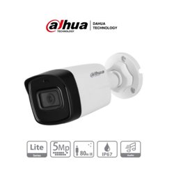 DAHUA HAC-HFW1500TL-A-28 CAMARA BULLET 5 MEGAPIXELES/ MICROFONO INTEGRADO/ LENTE DE 2.8MM  IR DE 80 MTS/ IP67 STARLING/ 7 CVI CV