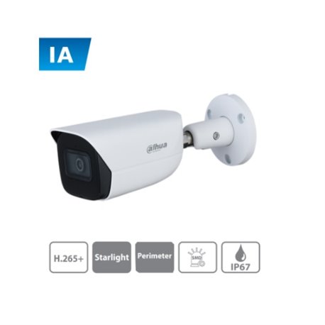 DAHUA IPC-HFW3441E-SA CAMARA IP BULLET CON INTELIGENCIA ARTIFICIAL 4 MEGAPIXELES  LENTE DE 2.8MM/ MICROFONO INTEGRADO WDR/ IR 50