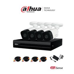 DAHUA COOPER KITXVR1B08-I-2MP4CP KIT DE 8 CANALES 2 MEGAPIXELES/ CON 4 CAMARAS/ WIZSENSE/H.265+/4 CAMARAS 1080P DE POLICARBONATO