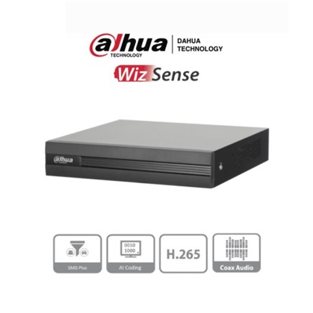 DAHUA XVR1B08H-I - DVR DE 8 CANALES DE 5 MP LITE/ WIZSENSESE / COOPERI/ H.265+/ 8 CANALES+4 IP O HASTA 12 CH IP/ 8 CANALES CON S