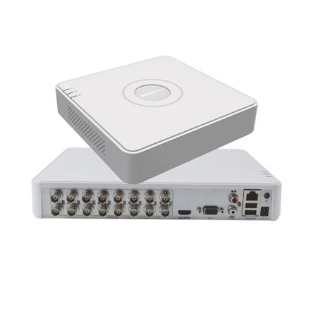 HIKVISION DVR 2 MEGAPIXELES 1080P LITE  / 16 CANALES TURBOHD+2CANALES IP 1 BAHIAS DE DISCO DURO 16 CANALES DE AUDIO POR COAXITRO