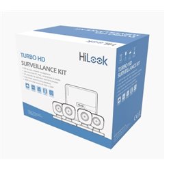 HILOOK BY HIKVISION  KIT DVR 8 CANALES TURBOHD 1080P 4 CAMARAS BULLET METALICAS /FUENTE DE PODER/ ACCESORIOS