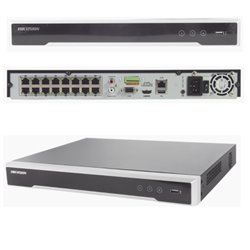 HIKVISION  NVR 8 MEGAPIXELES (4K) / 32 CANALES  IP / 16 PUERTOS PoE+ /  HIK-CONECT / 2 BAHIAS DE DISCO DURO / SWITCH PoE 300 MTS