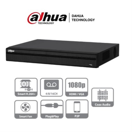 DAHUA XVR5216AN-S2  DVR 16 CANALES 4MEGAPIXELES LITE/ H.264+ / 2 BAHIAS DE DISCOS DUROS / 8 CH IP ADICIONALES / IVS/ HDMI & VGA