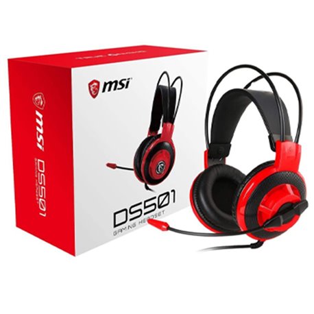 AUDIFONOS MSI DS501 GAMING NEGRO/ROJO CON MICROFONO 3.5MM