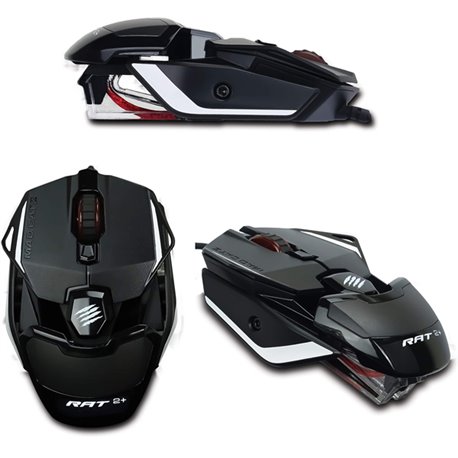 MOUSE GAMER MAD CATZ ALAMBRICO RAT2 2000DPI INTERRUPTORES OMRON NEGRO 3 BOTONES PROGRAMABLES