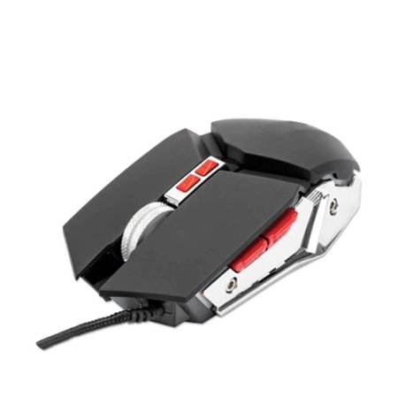 MOUSE MANHATTAN GAMING 7 BOTONES NEGRO/PLATA 3200