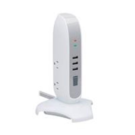 TLP66USB TORRE DE SUPRESION DE SOBRETENSIONES DE 5 TOMACORRIENTES, 3 PUERTOS DE CARGA USB (3.1A COMPARTIDOS), CABLE DE 1.83 M [6
