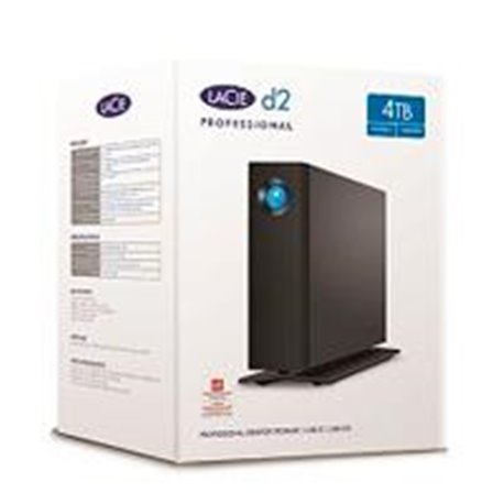 DD EXTERNO LACIE D2 PROFESSIONAL 4TB 3.5 USB 3.1 TIPO-C/USB 3.0 NEGRO/WIN/MAC/ADAPT DE ALIMENTACION