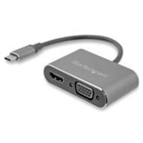 ADAPTADOR USB-C A VGA Y HDMI - 2EN1 - 4K 30HZ - GRIS ESPACIAL - ADAPTADOR DE VIDEO EXTERNO USB TIPO C - STARTECH.COM MOD. CDP2HD