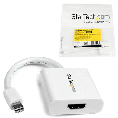 ADAPTADOR STARTECH BLANCO MINI DISPLAYPORT DP A HDMI - 1920X1200 - PASIVO -