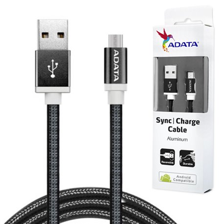 CABLE ADATA USB - MICRO USB 100CM  AMUCAL-100CMK-CBK NEGRO