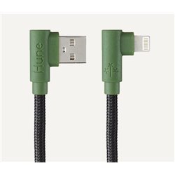 CABLE HUNE HIEDRA BOSQUE (VERDE) USB A LIGHTNING 1.2M PARA IPHONE