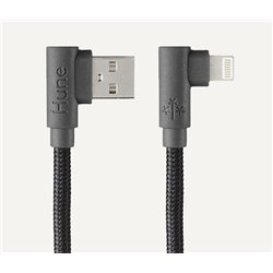CABLE HUNE HIEDRA ROCA (GRIS) USB A LIGHTNING 1.2M PARA IPHONE