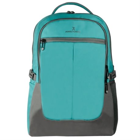 MOCHILA PERFECT CHOICE VAGARY PARA LAPTOP 15.6 VERDE CON GRIS