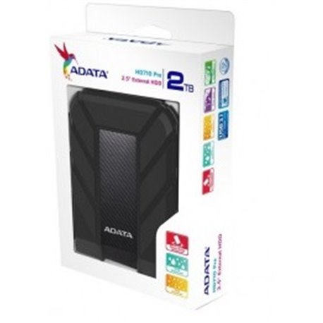 HD EXT 2 TB ADATA 2.5 USB 3.1 AHD710P-2TU31-CBK CONTRA  AGUA Y GOLPES NEGRO