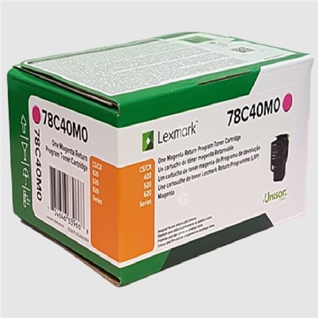 TONER LEXMARK 78C40M0 MAGENTA CX522ADE (1 400 PAG)