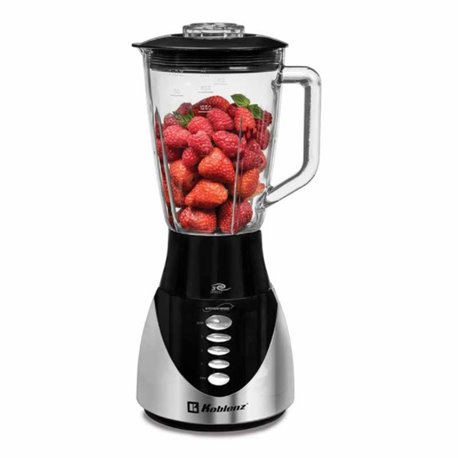 LICUADORA KOBLENZ LKM-4703 VASO 1.5 LITROS CON 4 CUCHILLAS ACERO INOXIDABLE 3 VELOCIDADES + PULSO MOTOR 500W