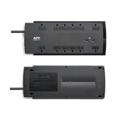 SUPRESOR SURGEARREST APC P12U2  CON 12 NEMA 5-15R 120V 50/60 Hz 4320 JOULES 2 PUERTOS USB DE CARGA 2.4A