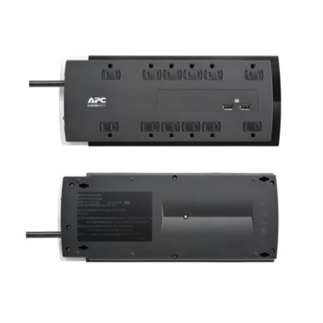 SUPRESOR SURGEARREST APC P12U2  CON 12 NEMA 5-15R 120V 50/60 Hz 4320 JOULES 2 PUERTOS USB DE CARGA 2.4A
