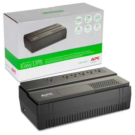 UPS APC BV1000 LINEA EASY 1.0kVA/ 600W AVR 120V 6 CONEXIONES NEMA 5-15R (RESPALDO DE BATERIA)
