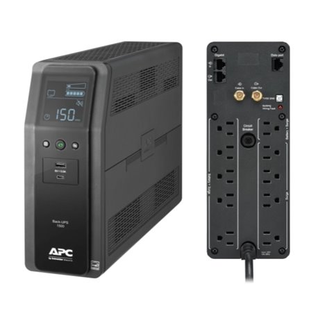 UPS APC BACK-UPS PRO BR1500M2-LM 1.50kVA/900W TORRE STANDBY 120V AC Entrada 12V AC SALIDA 10 x NEMA 5-15R