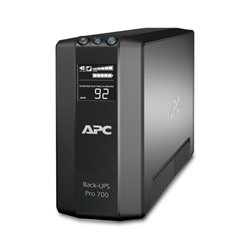 UPS APC PRO BR700G 700VA/ 420W AVR PANTALLA LCD 6 NEMA 5-15R (3 CON RESPALDO BATERIA)