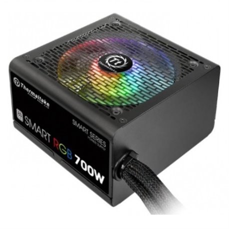 FUENTE THERMALTAKE PS 700 SMART RGB 700W PS-SPR-0700NHFAWU-1   120MM FAN 1800 R.P.M. ± 10% 80 PLUS ESTANDAR