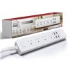 MULTICONTACTO INTELIGENTE TECHZONE PUERTOS USB CARGA RÁPIDA 1.8 M